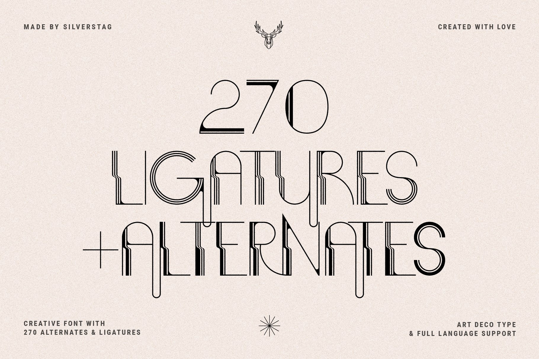 19 bogart deco a ligature rich font family by silver stag 44