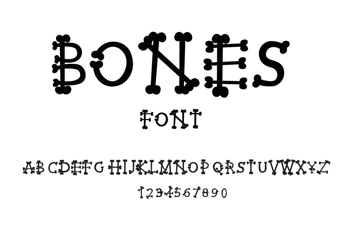 BONES HALLOWEEN  FONT preview image.