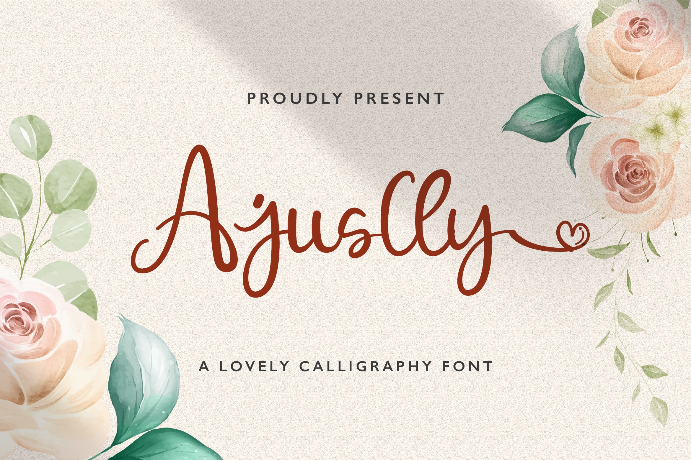 Ajuslly - Modern Calligraphy Font cover image.