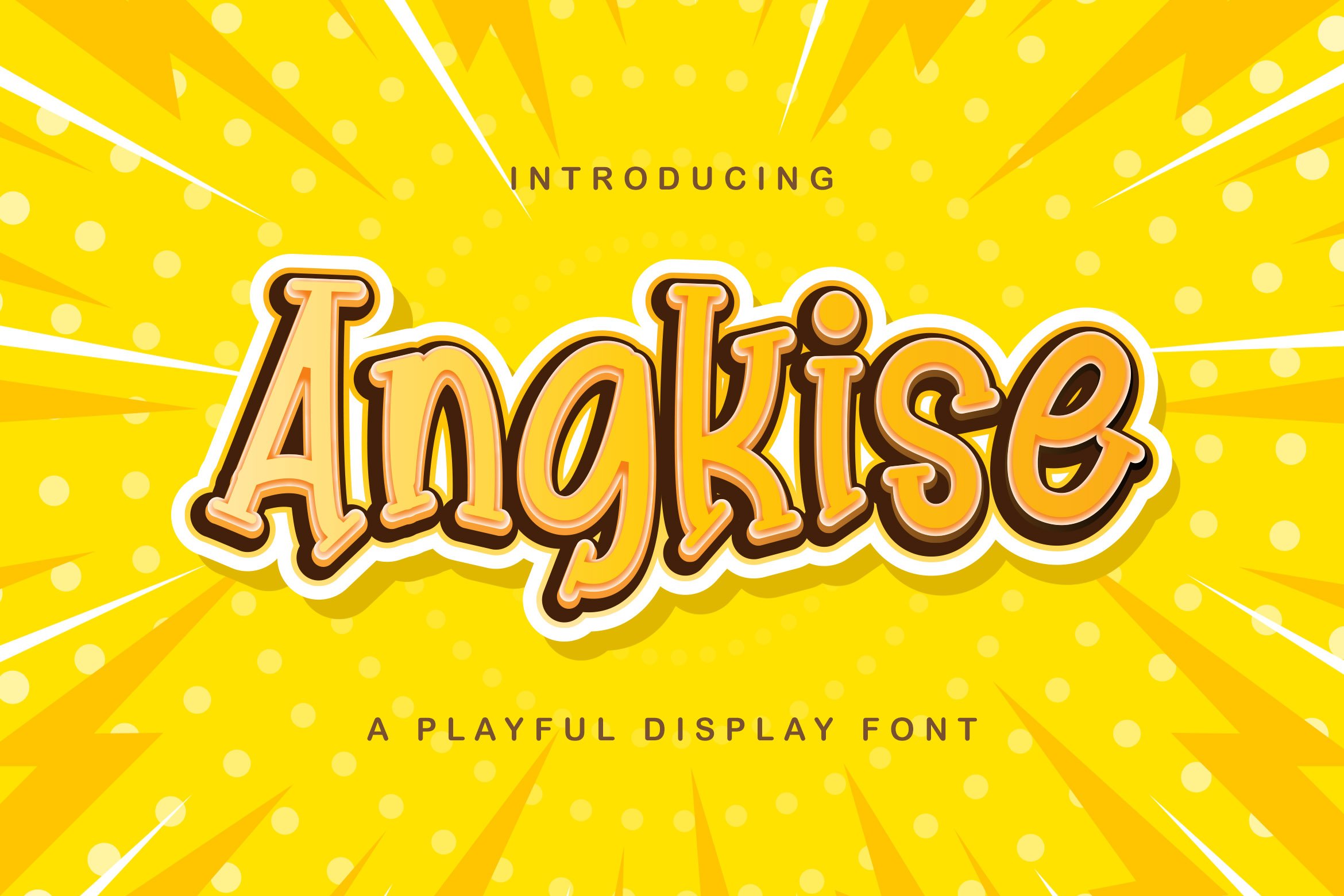 Angkise - Playful Display Font cover image.