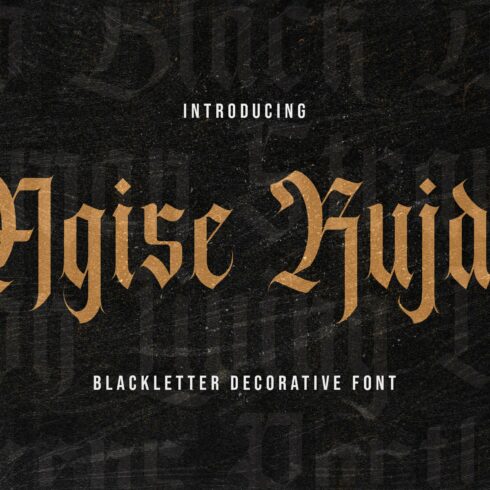 Agise Rujdi - Blackletter Font cover image.