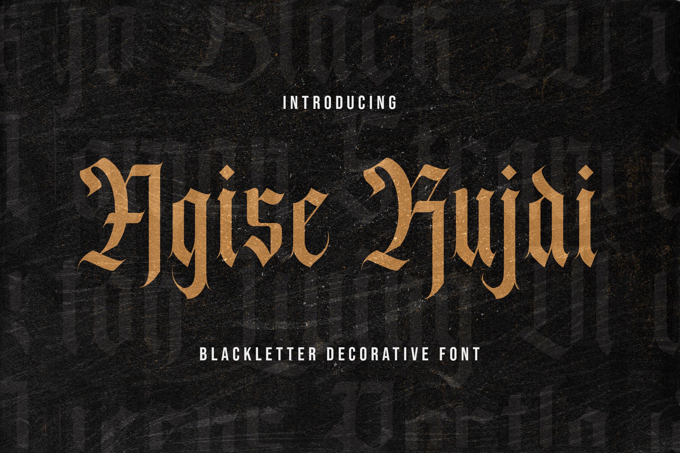 Agise Rujdi - Blackletter Font cover image.