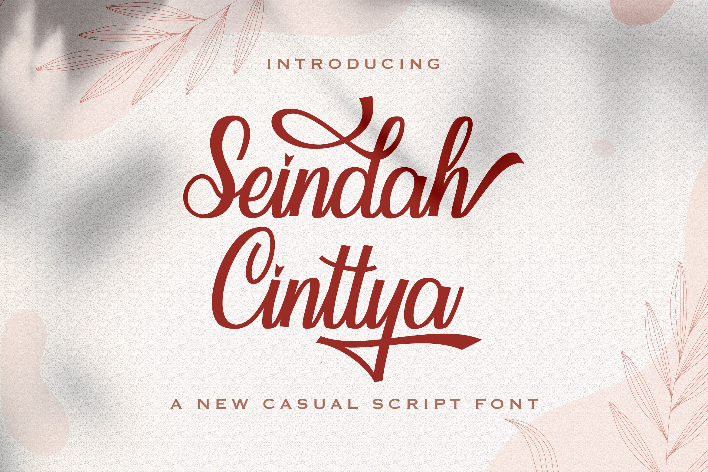 Seindah Cinttya - Casual Script Font cover image.