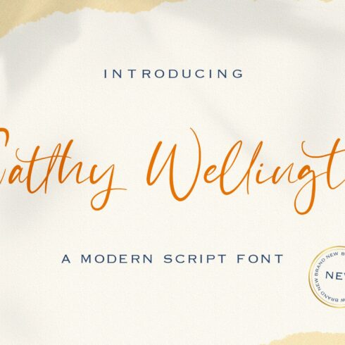 Catthy Wellingten - Handwritten Font cover image.