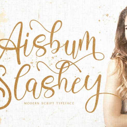 Aisbum Slashey - Modern Script Font cover image.