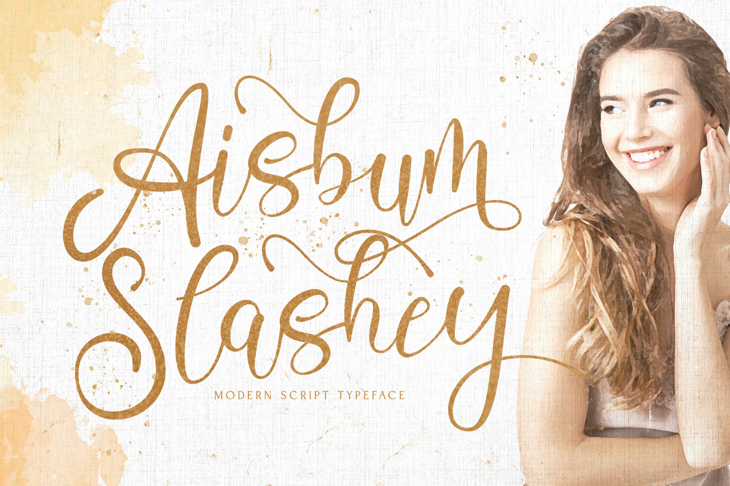 Aisbum Slashey - Modern Script Font cover image.