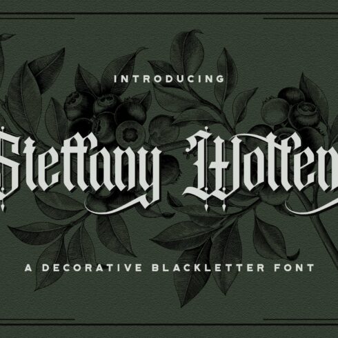 Steffany Wolfeng - Blackletter Font cover image.