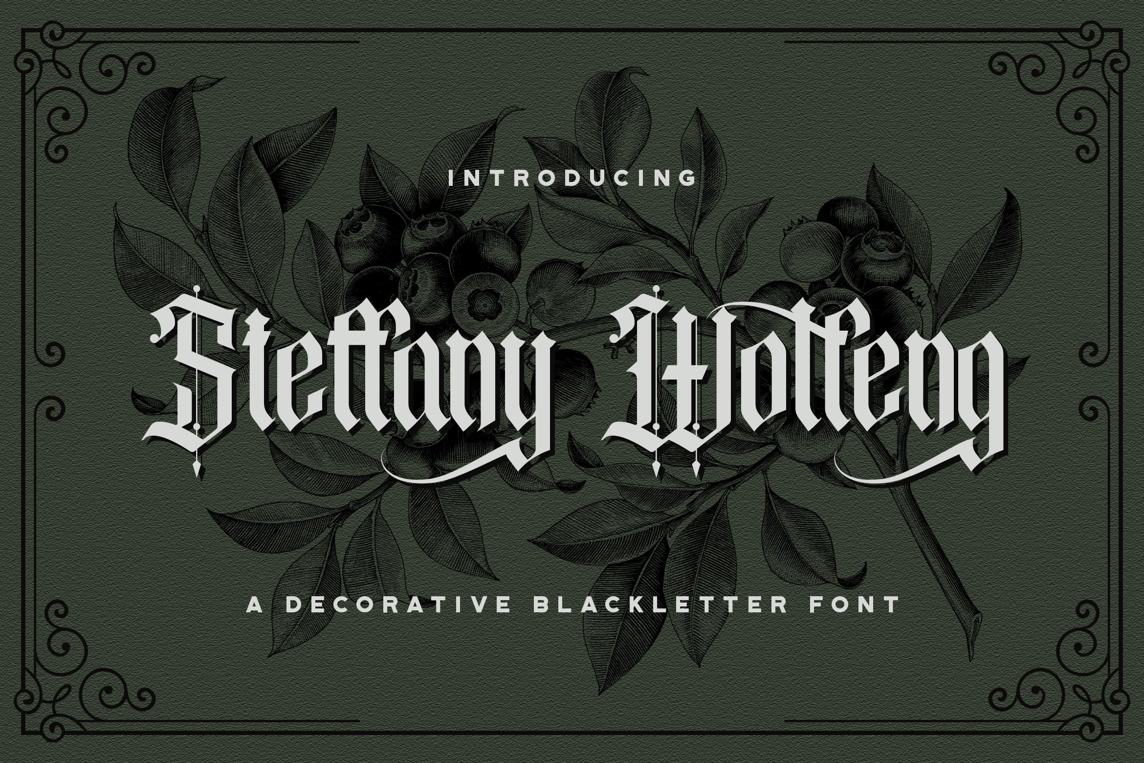 Steffany Wolfeng - Blackletter Font cover image.