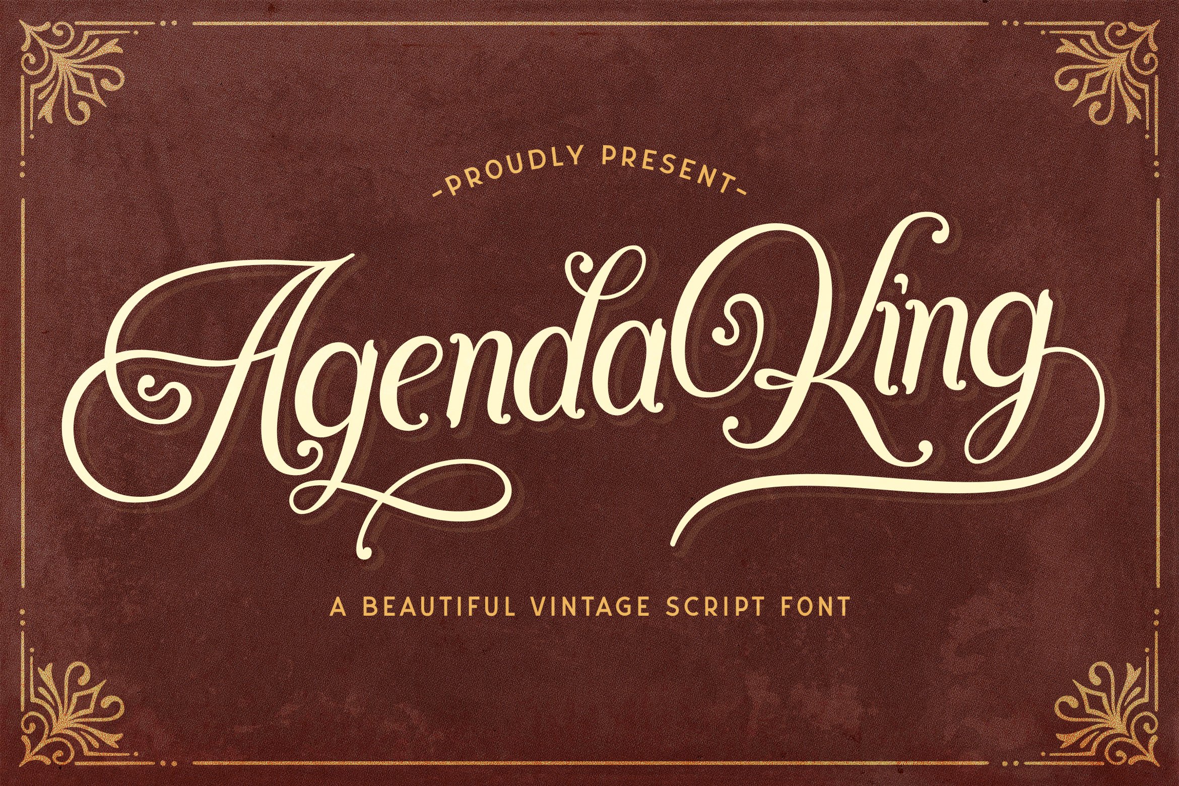 Agenda King - Vintage Script Font cover image.
