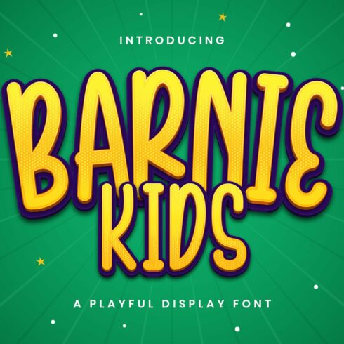 Barnie Kids - Playful Display Font cover image.