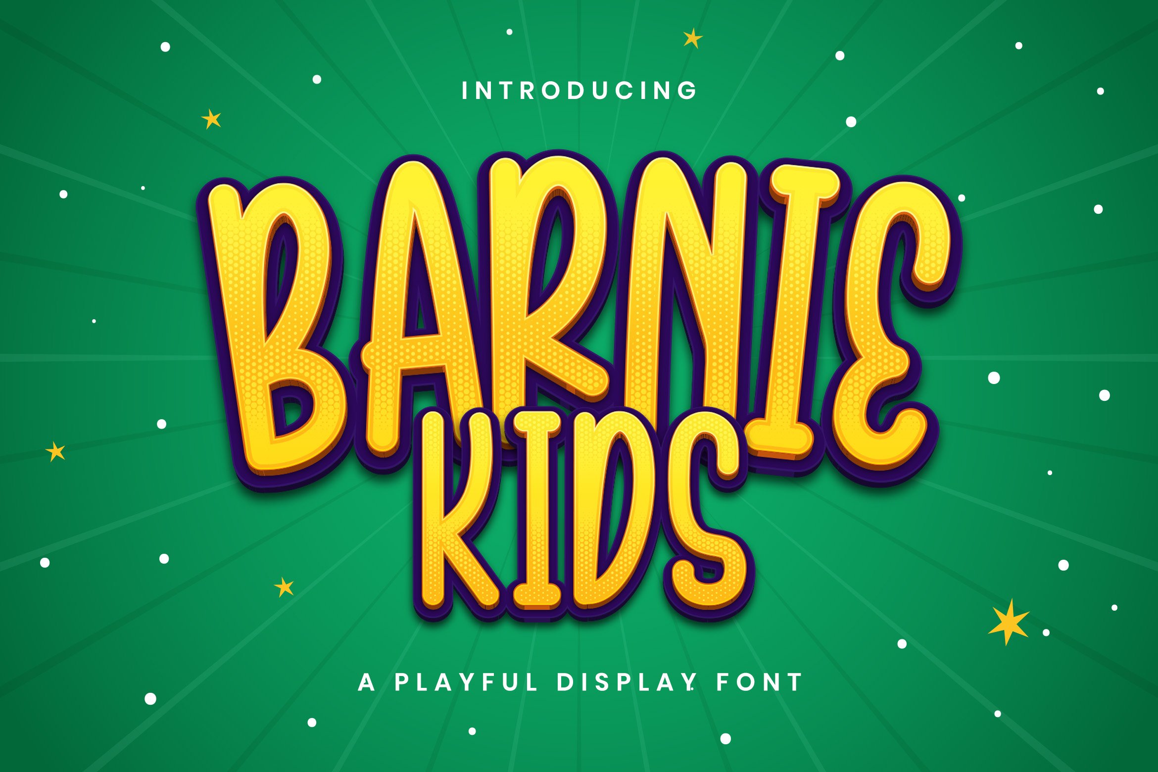 Barnie Kids - Playful Display Font cover image.