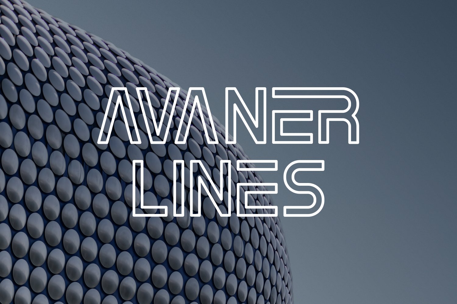 Avaner lines sans serif font cover image.