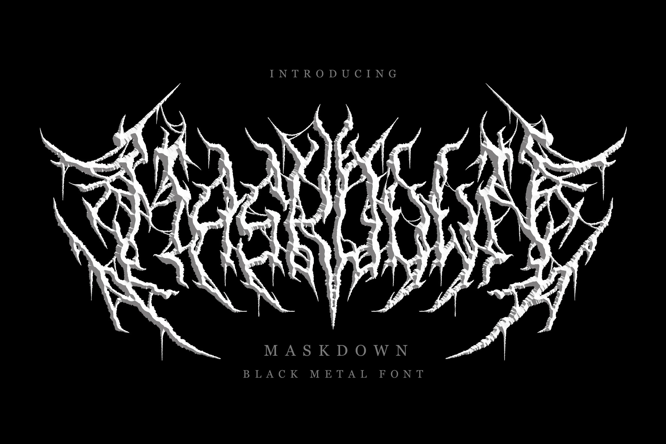 Maskdown | Black Metal Font Vol. 1 cover image.
