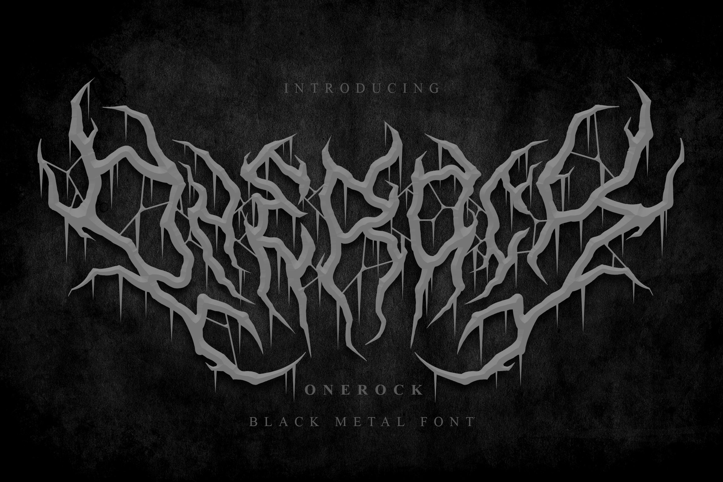 Onerock | Black Metal Font Vol.6 cover image.