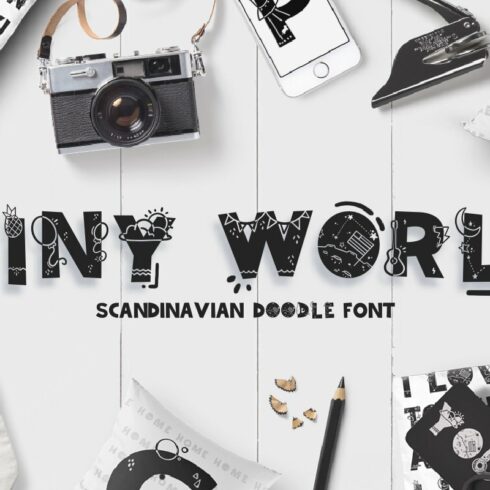 Tiny World! Scandinavian Doodle Font cover image.
