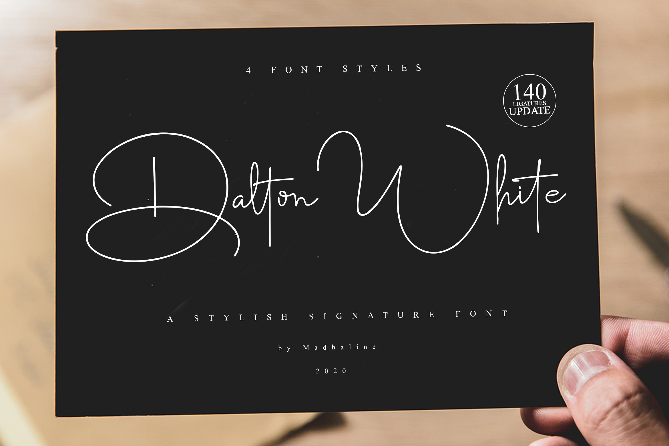 Dalton White 4 Font Style cover image.