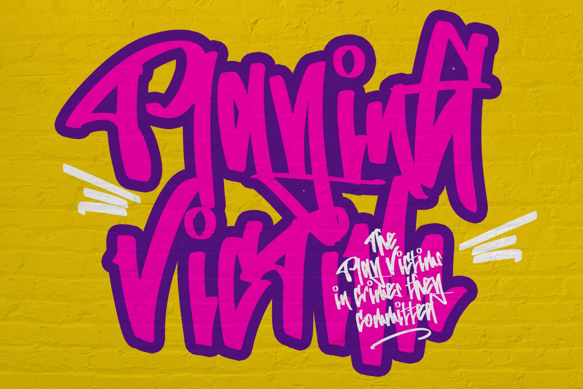 Blindness Graffiti | A Graffiti Font preview image.