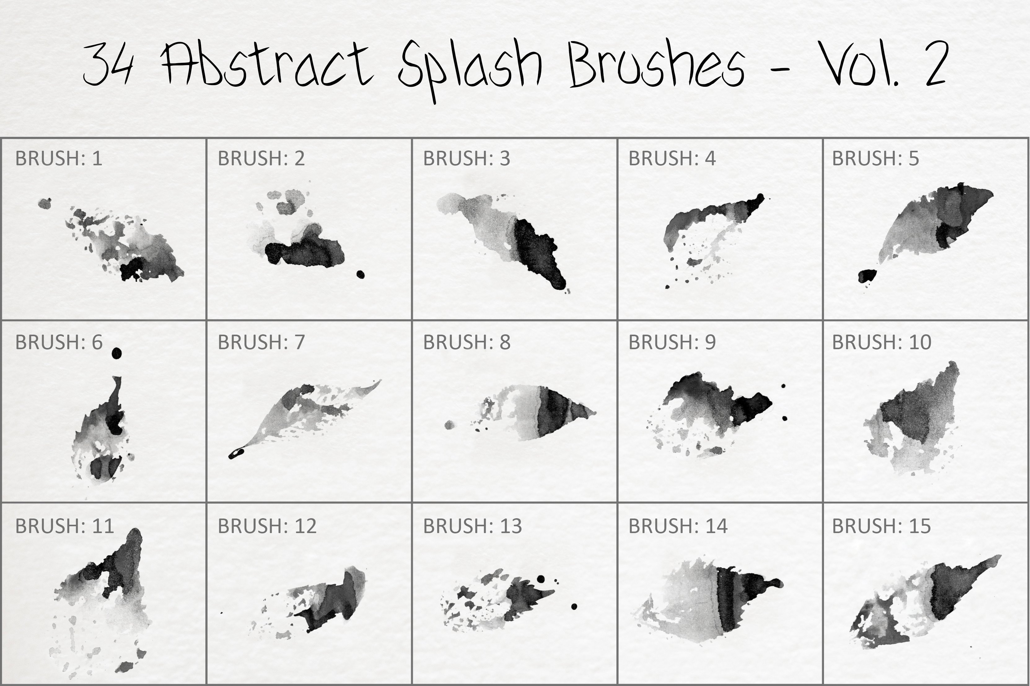 34 Abstract Splash Brushes - Vol. 2preview image.