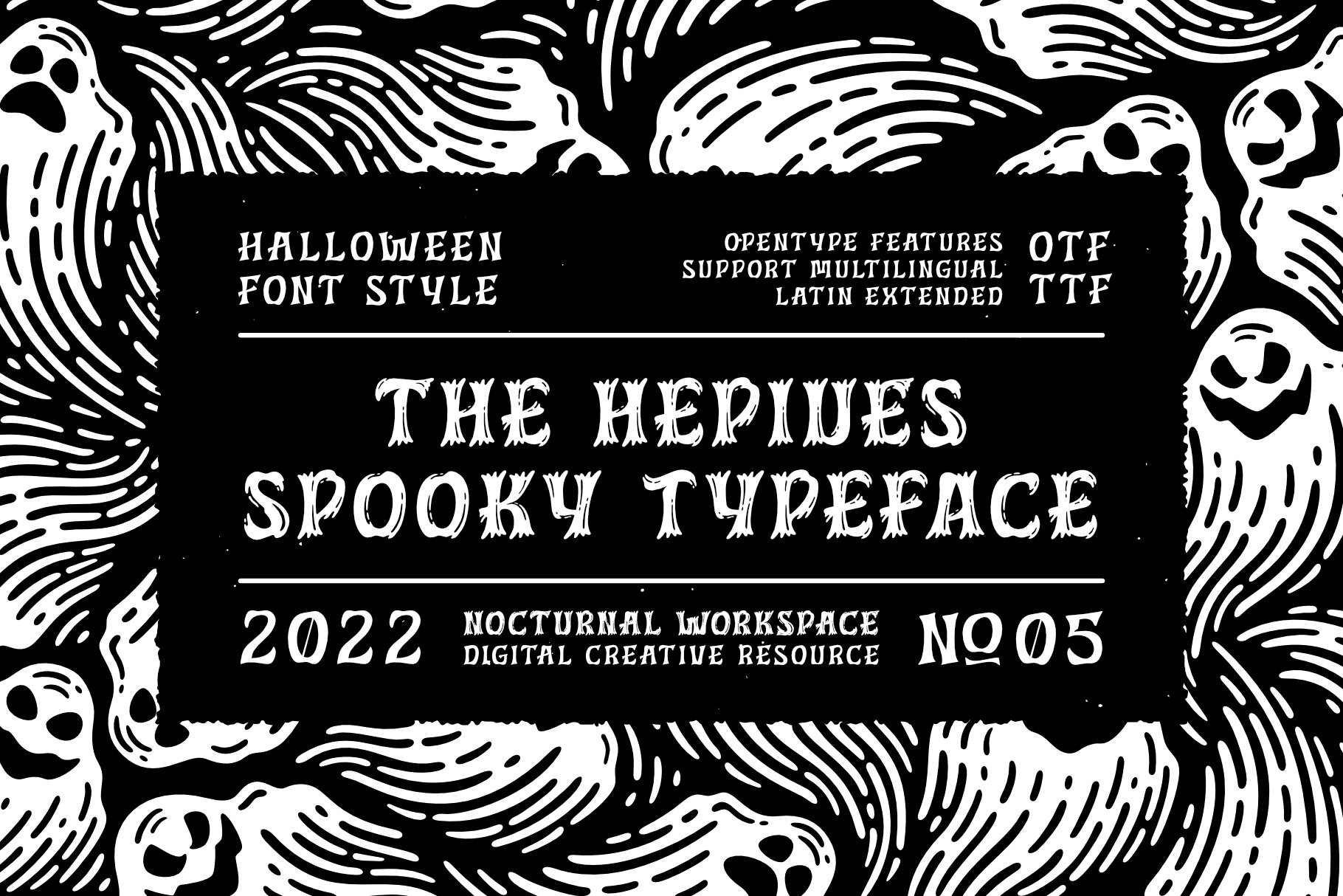 Hepives Spooky Fonts preview image.