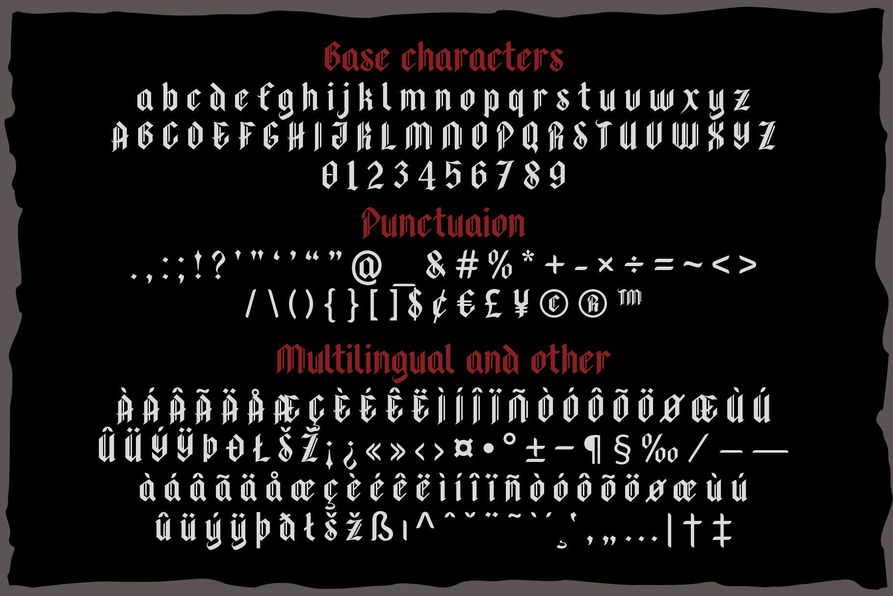 Blackbeer - strong gothic typeface preview image.