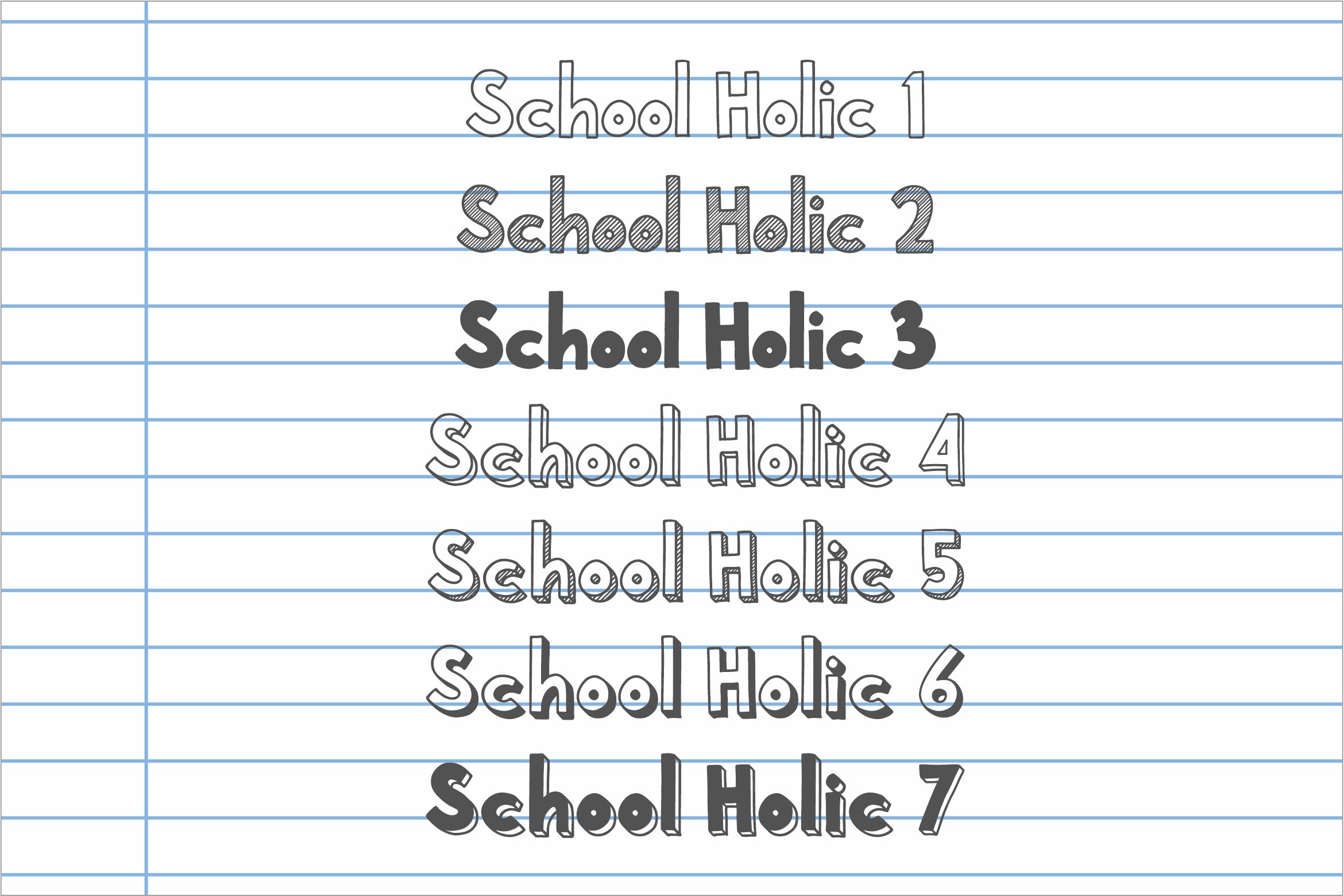 School Holic | 7 Font Styles + Bonus preview image.