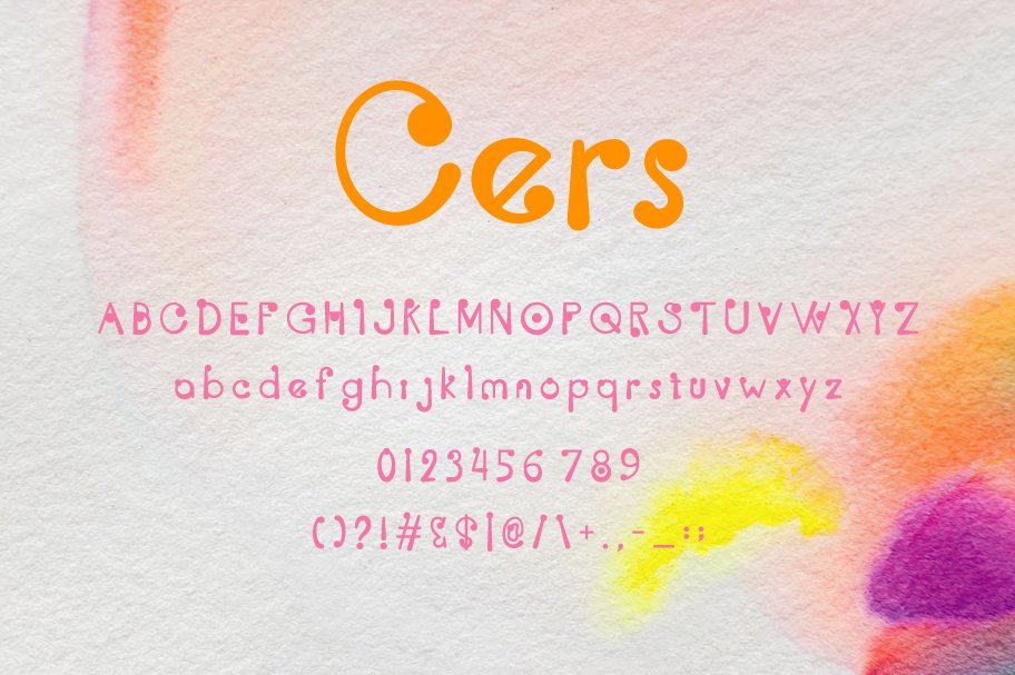 Cers- a play with font preview image.