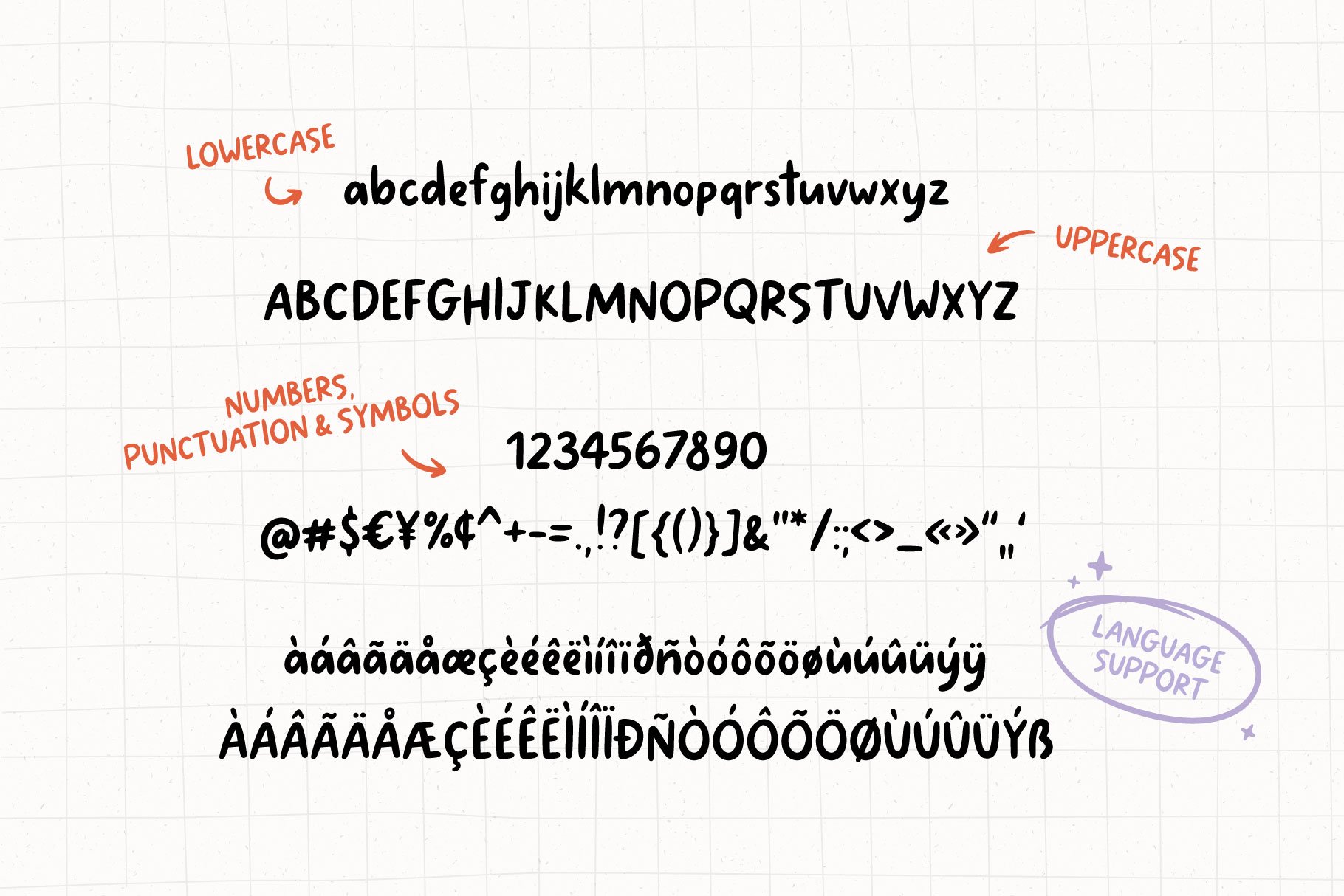 Quick notes | Handwritten Font preview image.