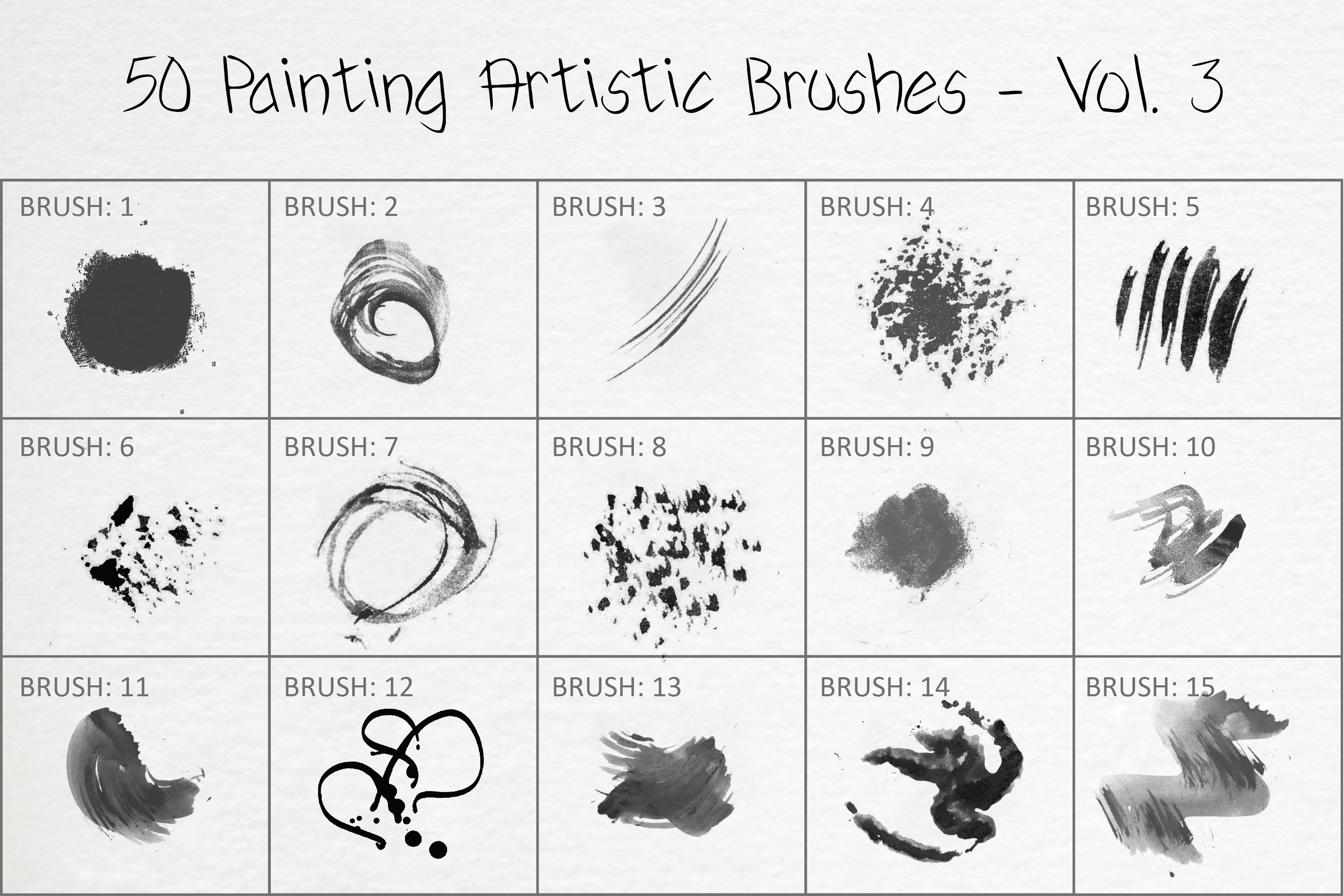 50 Painting Artistic Brushes - Vol.3preview image.