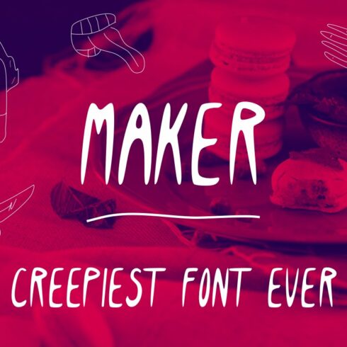Maker Creepy Font, Raw-1 cover image.
