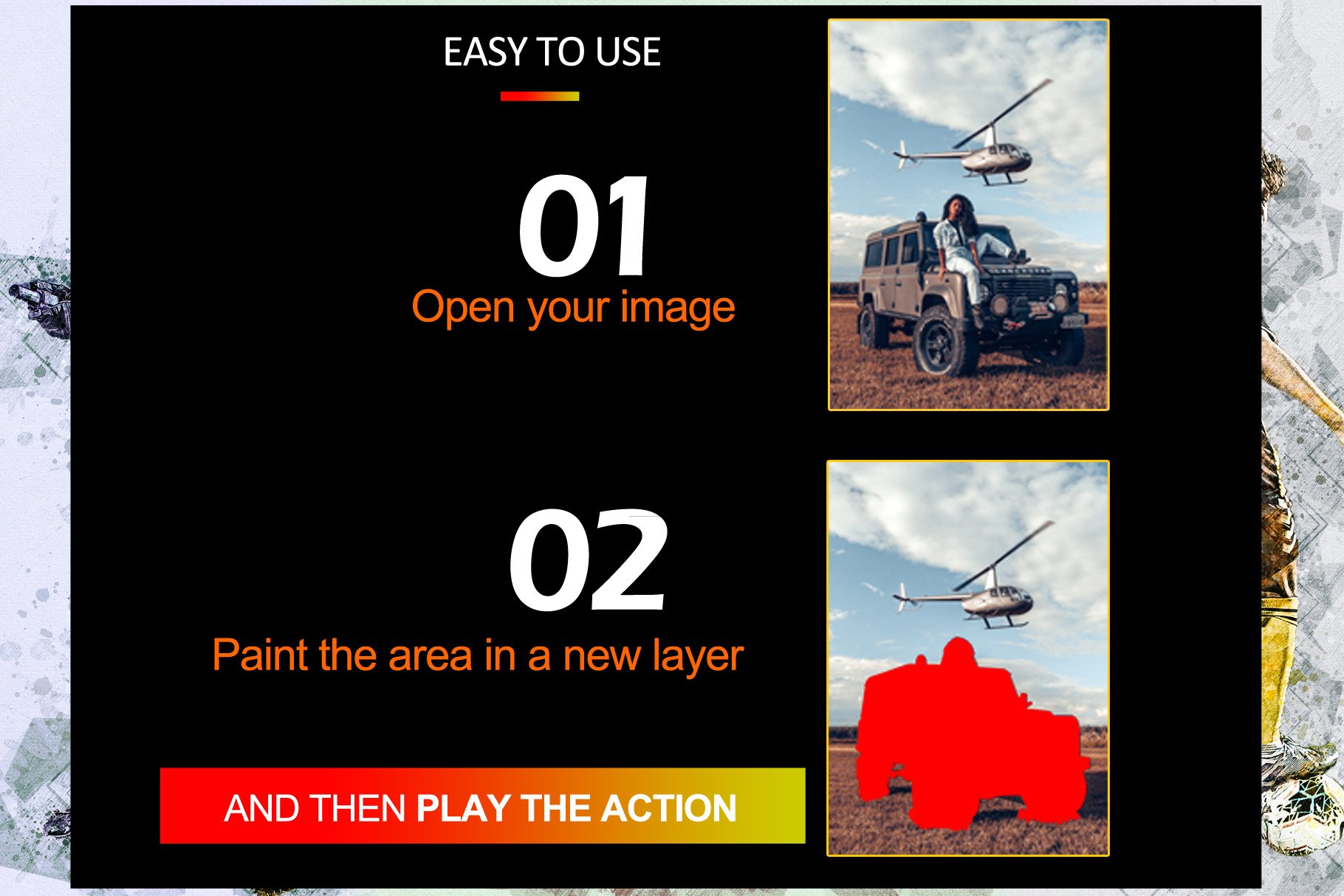 Edge Art Photoshop Actionpreview image.