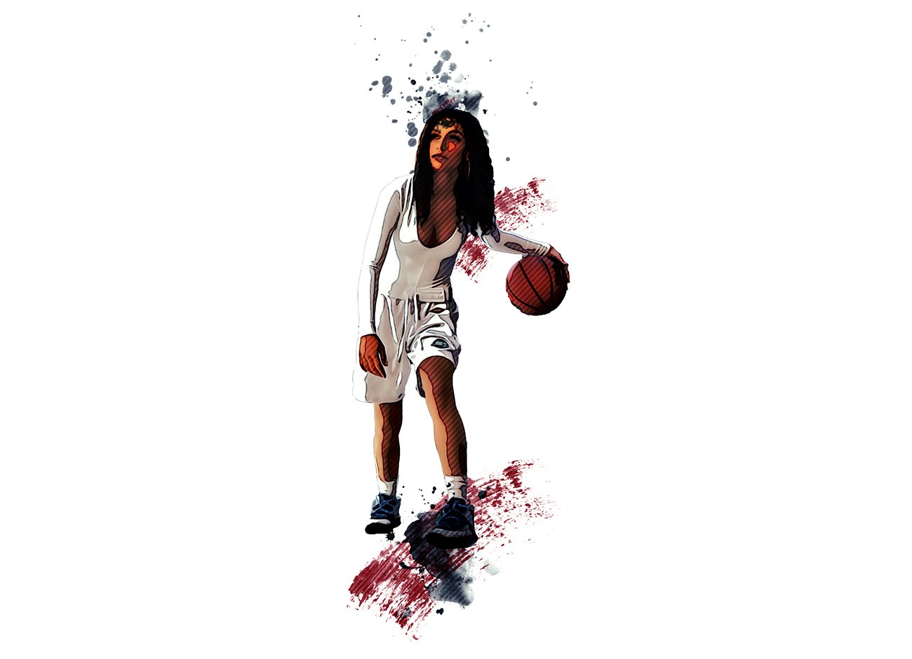 Sports  Watercolor  Photoshop Actionpreview image.