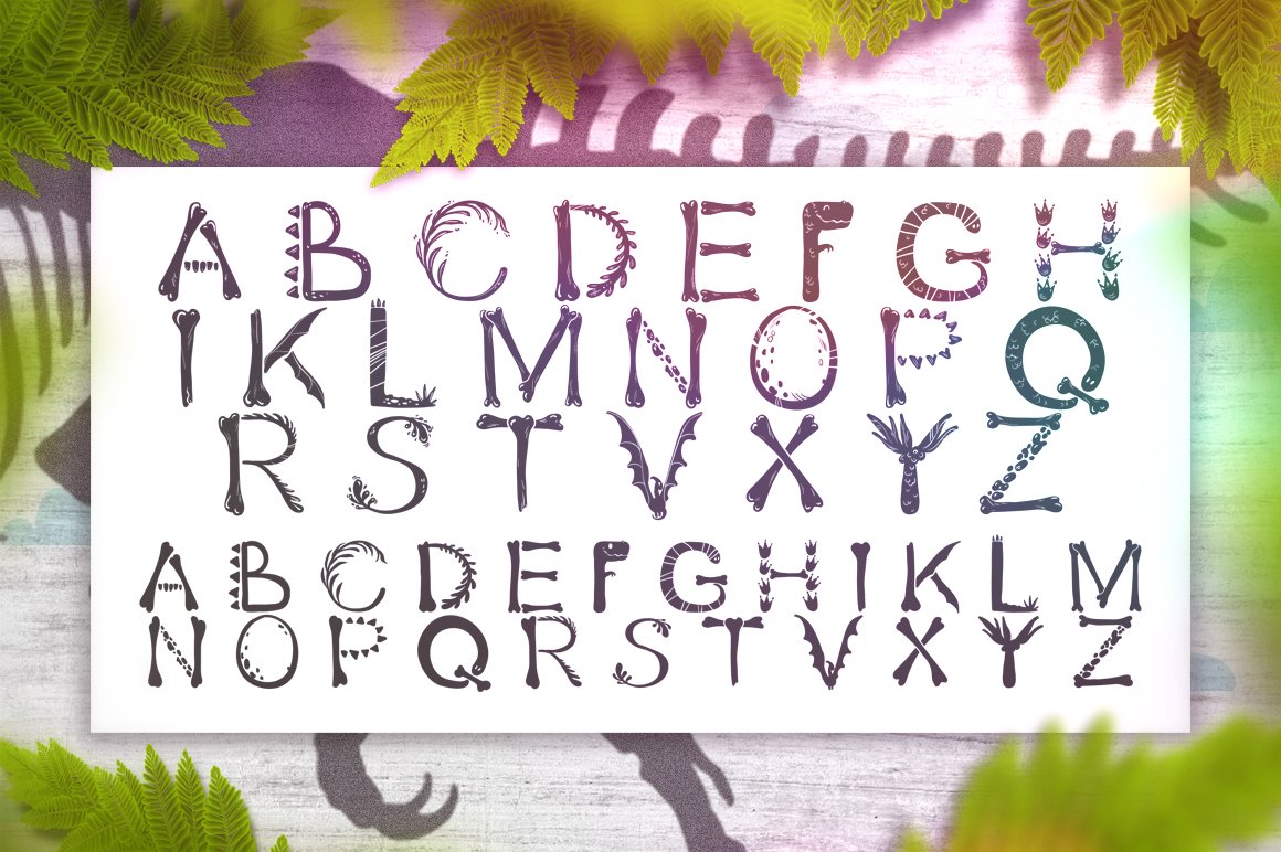 Dino Font preview image.