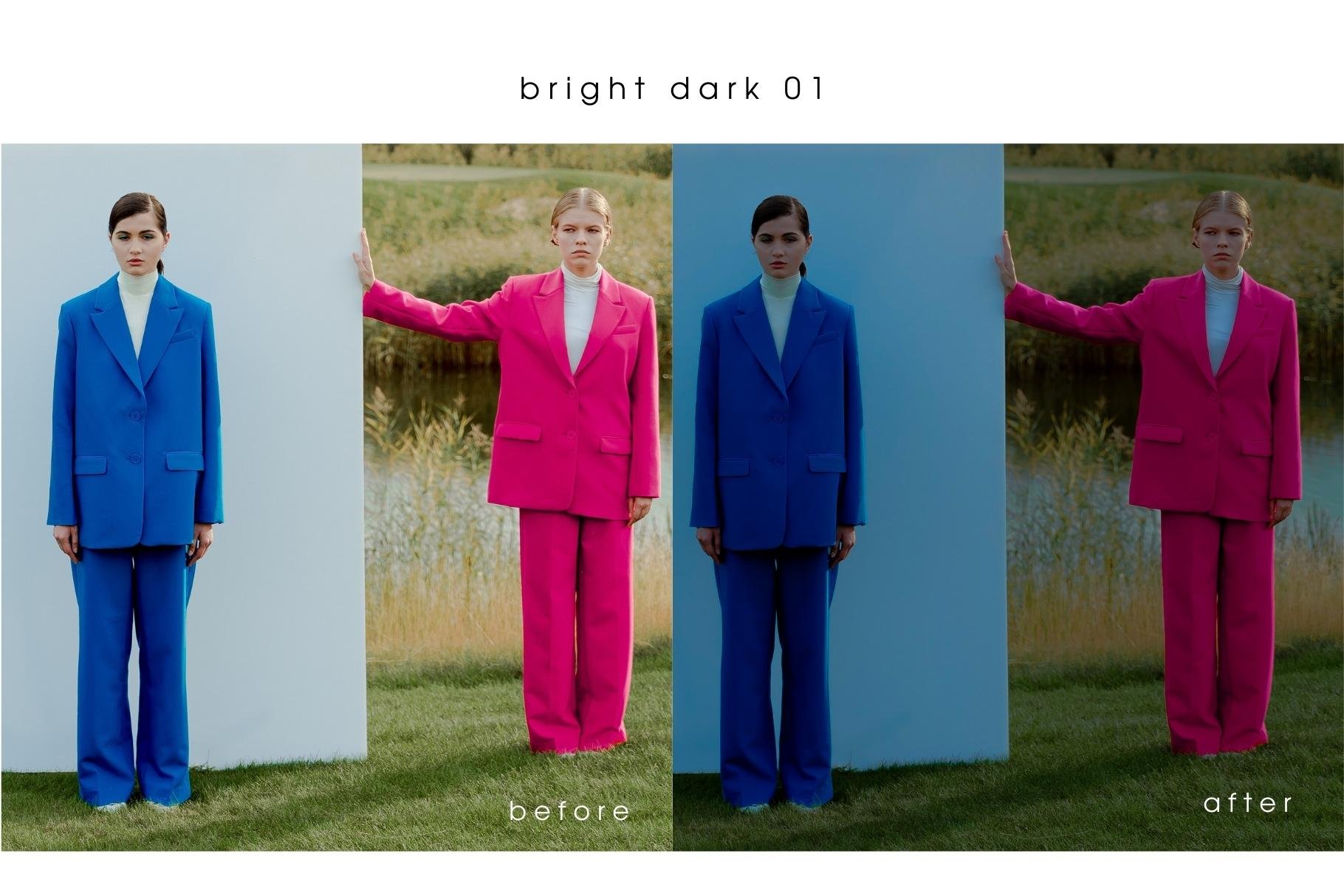 Bright Dark. Trendy dark preset.preview image.