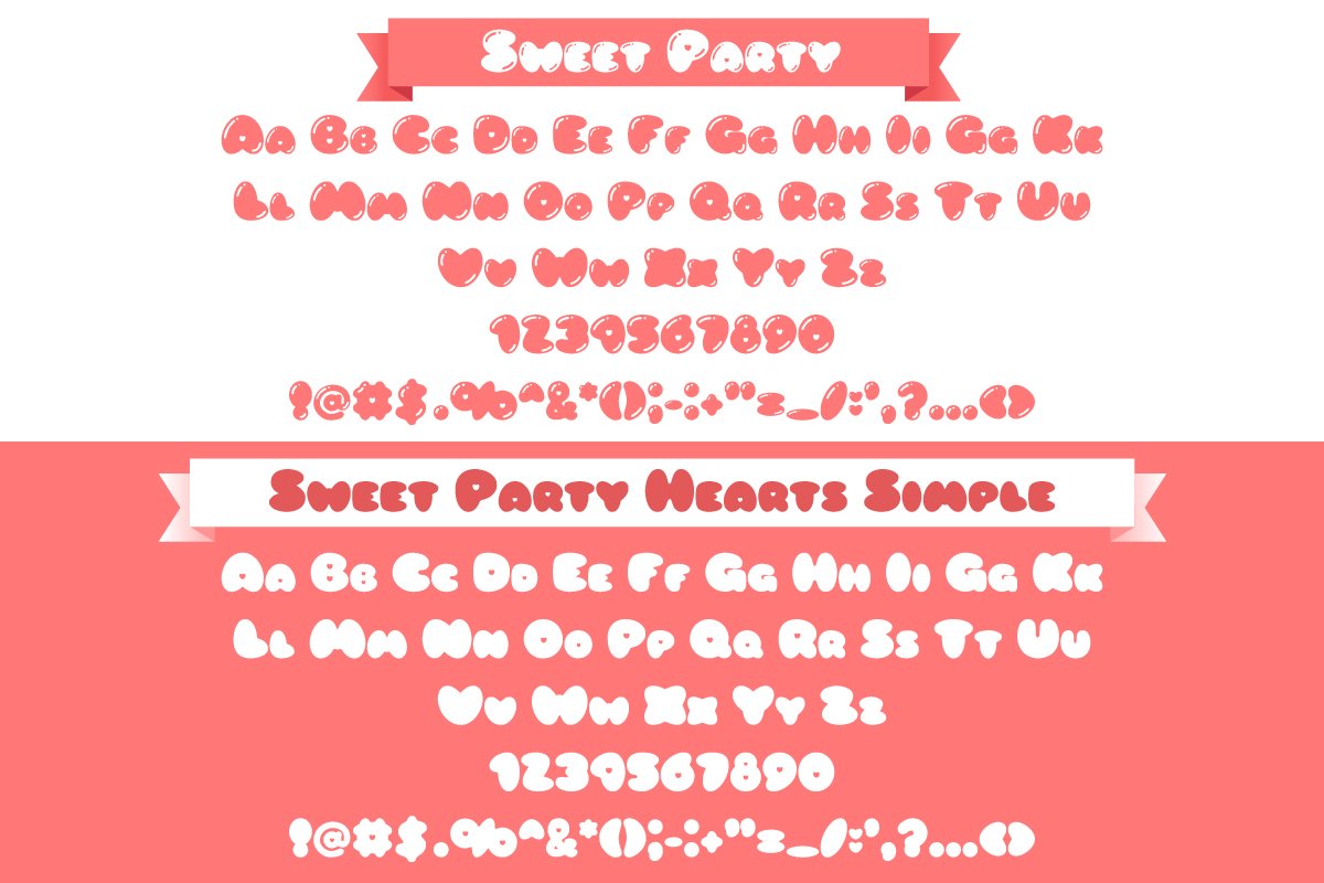 Sweet Party Font preview image.