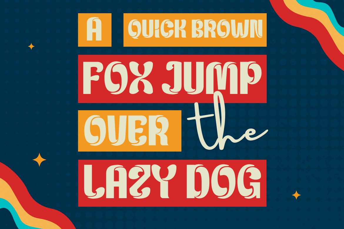 Kejaxi | Groovy Retro Font preview image.