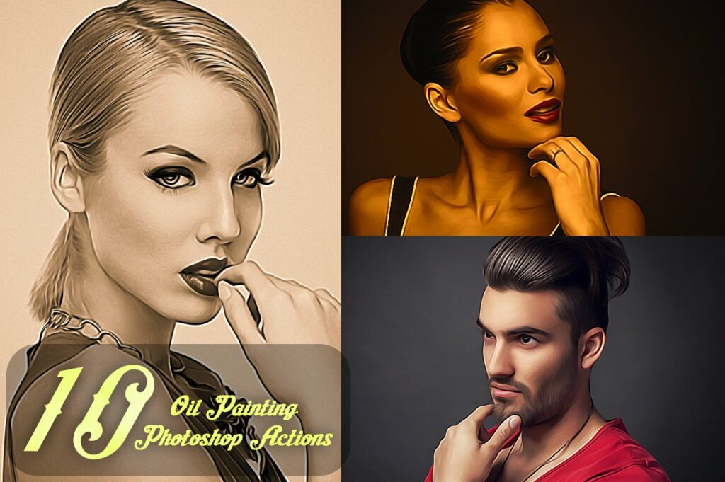 10 Oil Paint Action MasterBundles