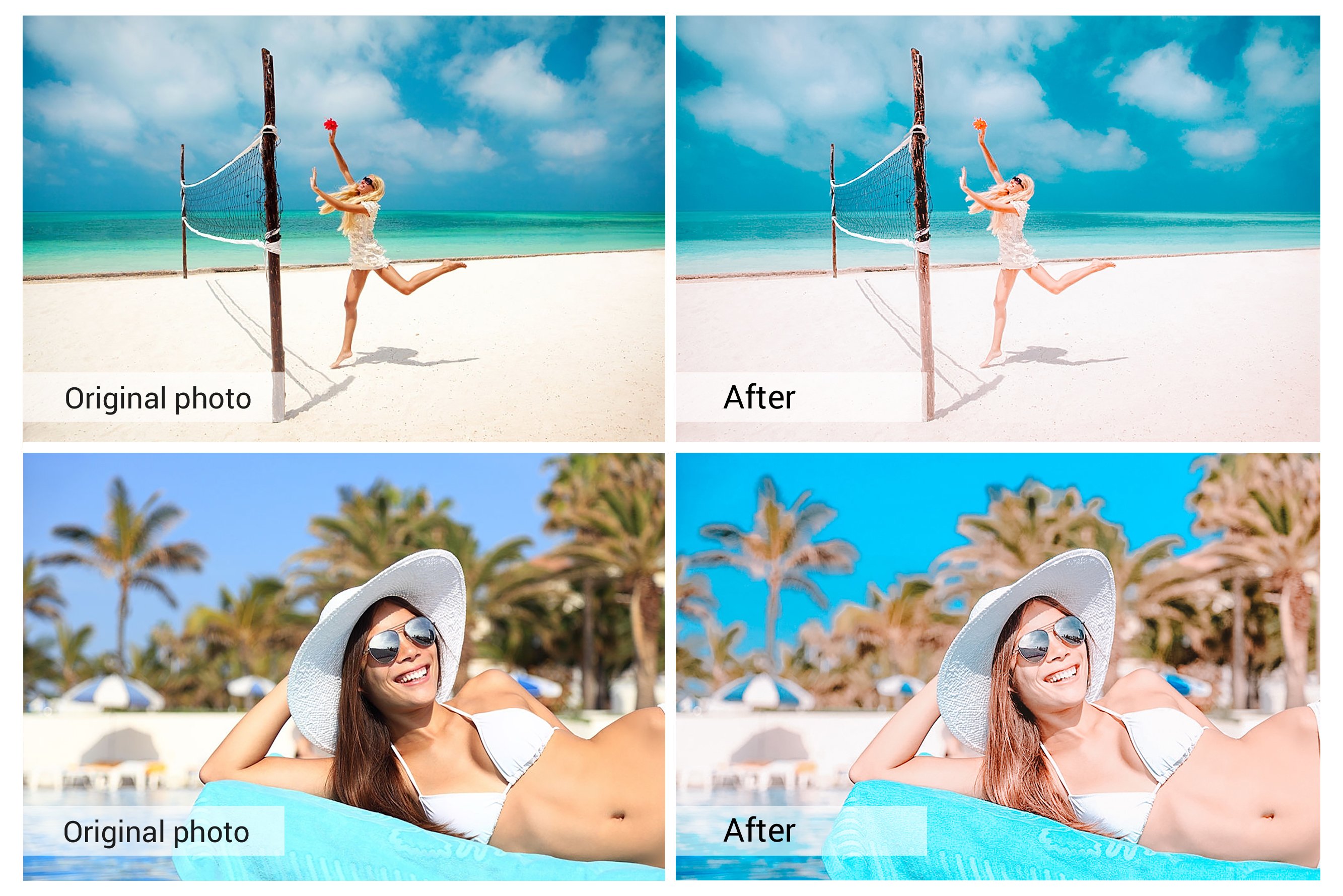 Maldives Presets, Photoshop actionspreview image.