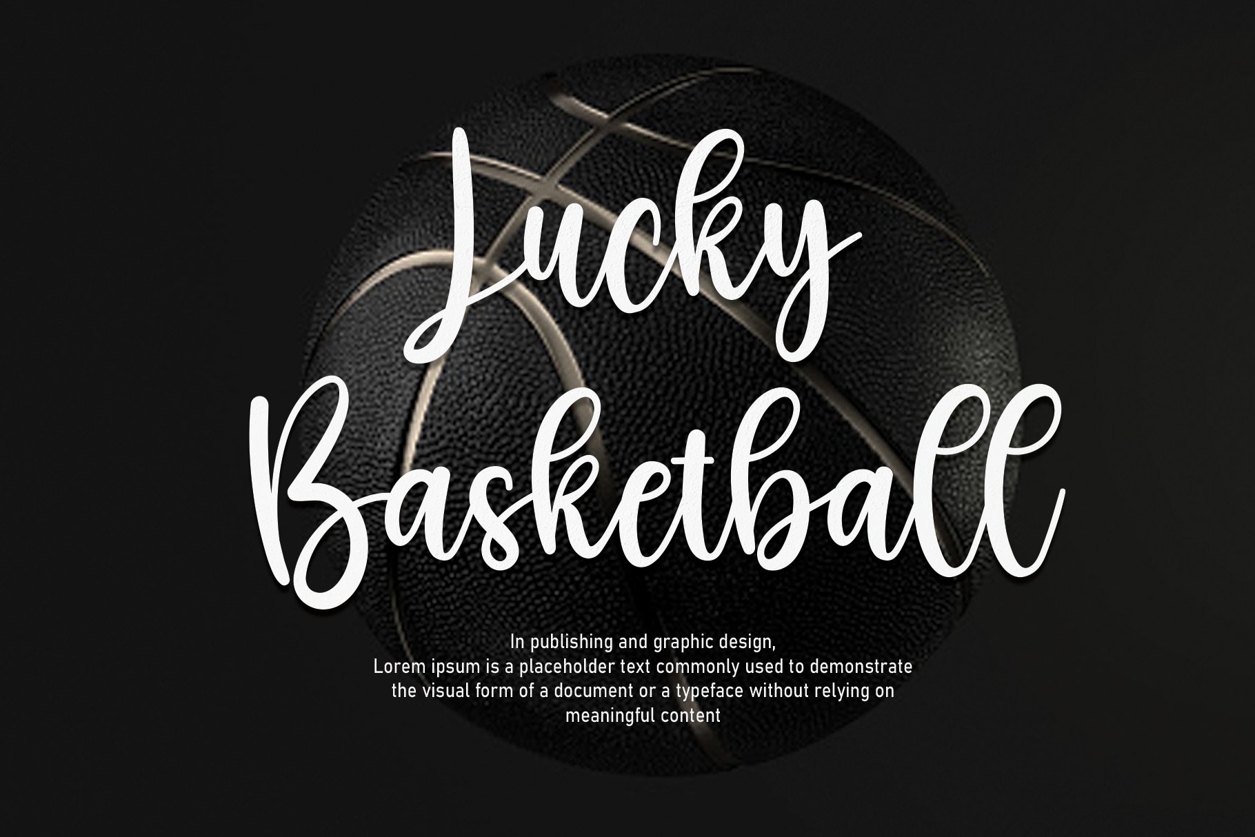 Basketball | Script Font preview image.