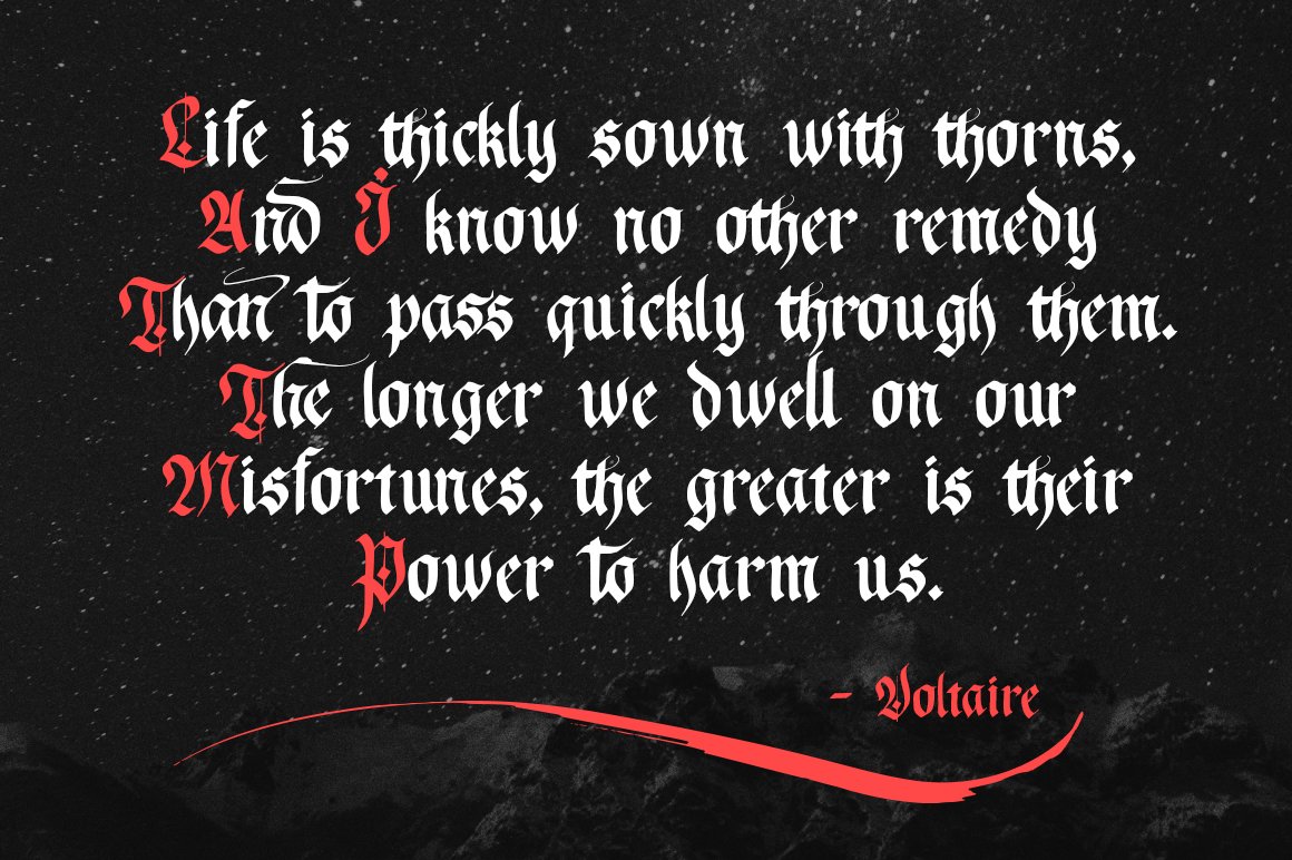 Just Imagine. Blackletter Font. preview image.