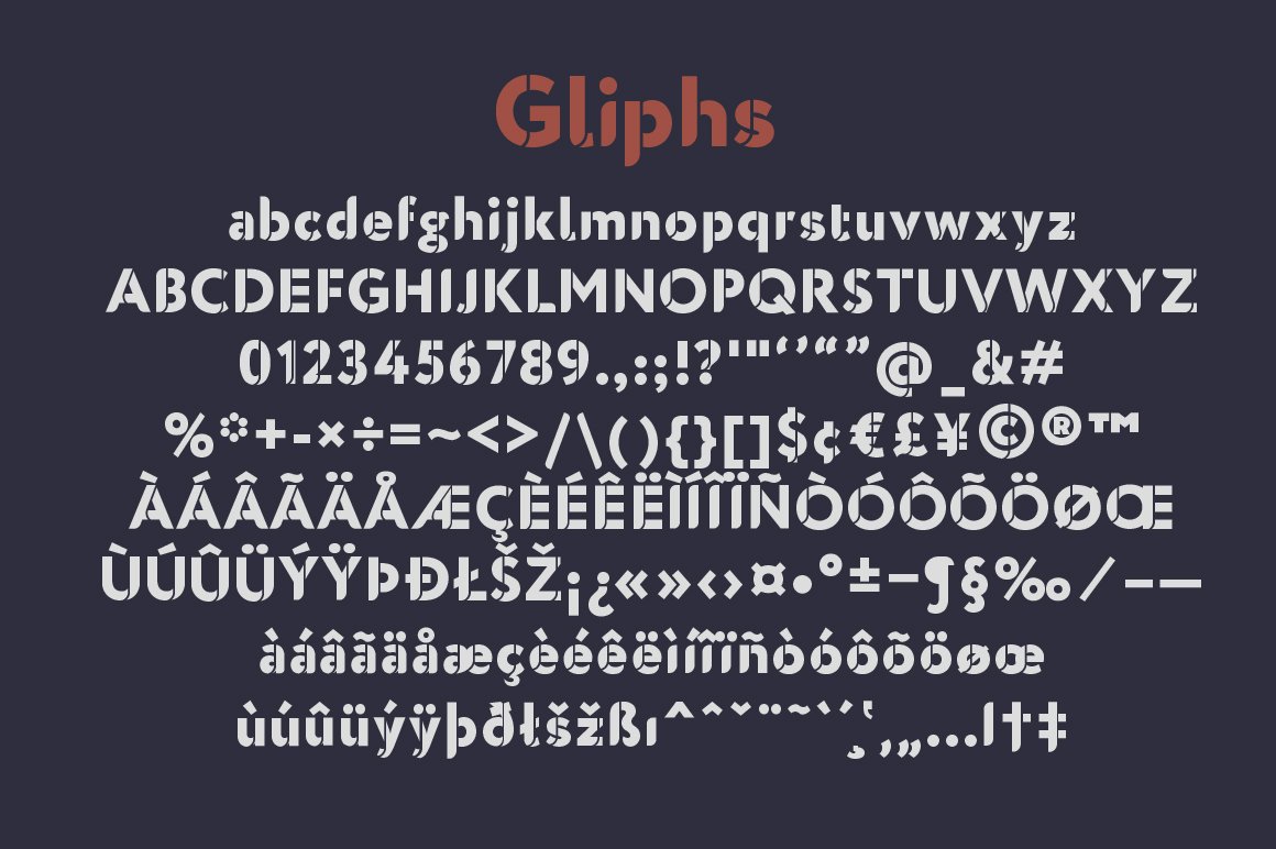 Engine - layered vintage font. preview image.