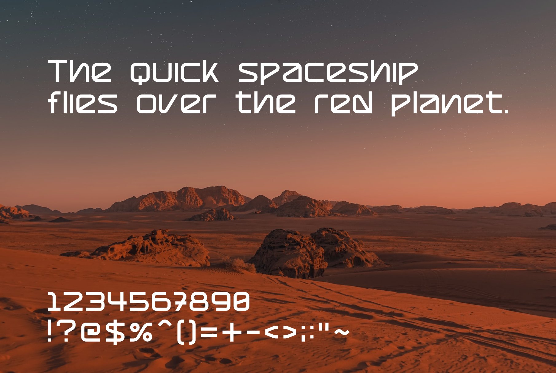 Spaceship Font preview image.