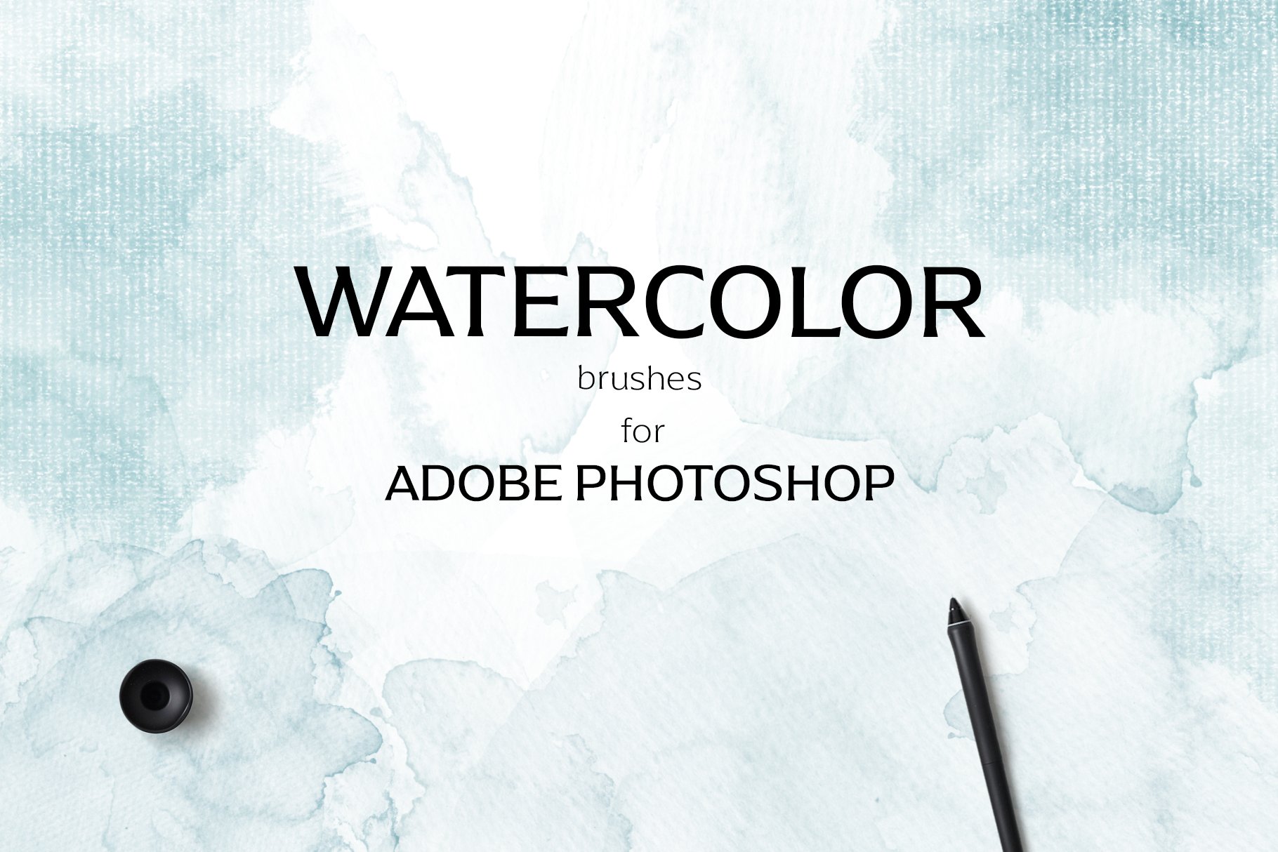 Watercolor Photoshop brush setcover image.