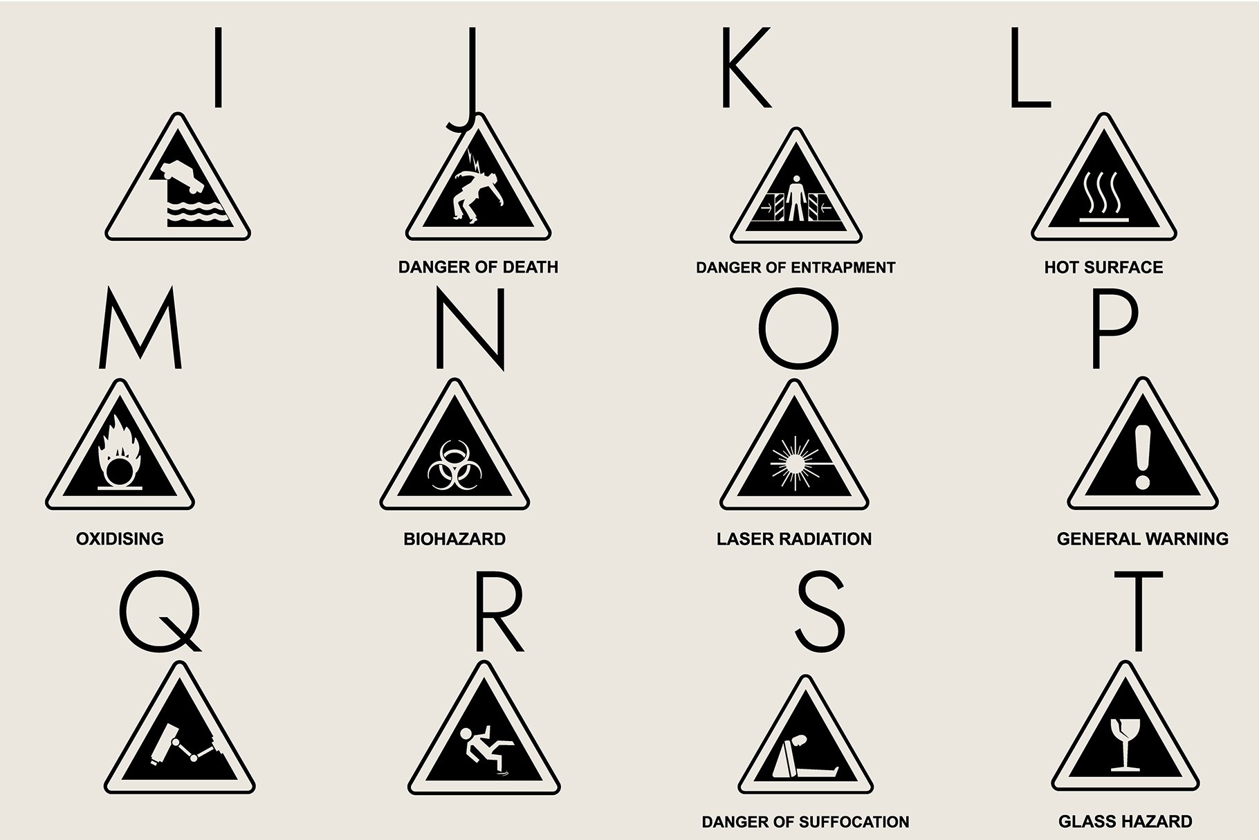 Warning Signs Dingbats Font preview image.