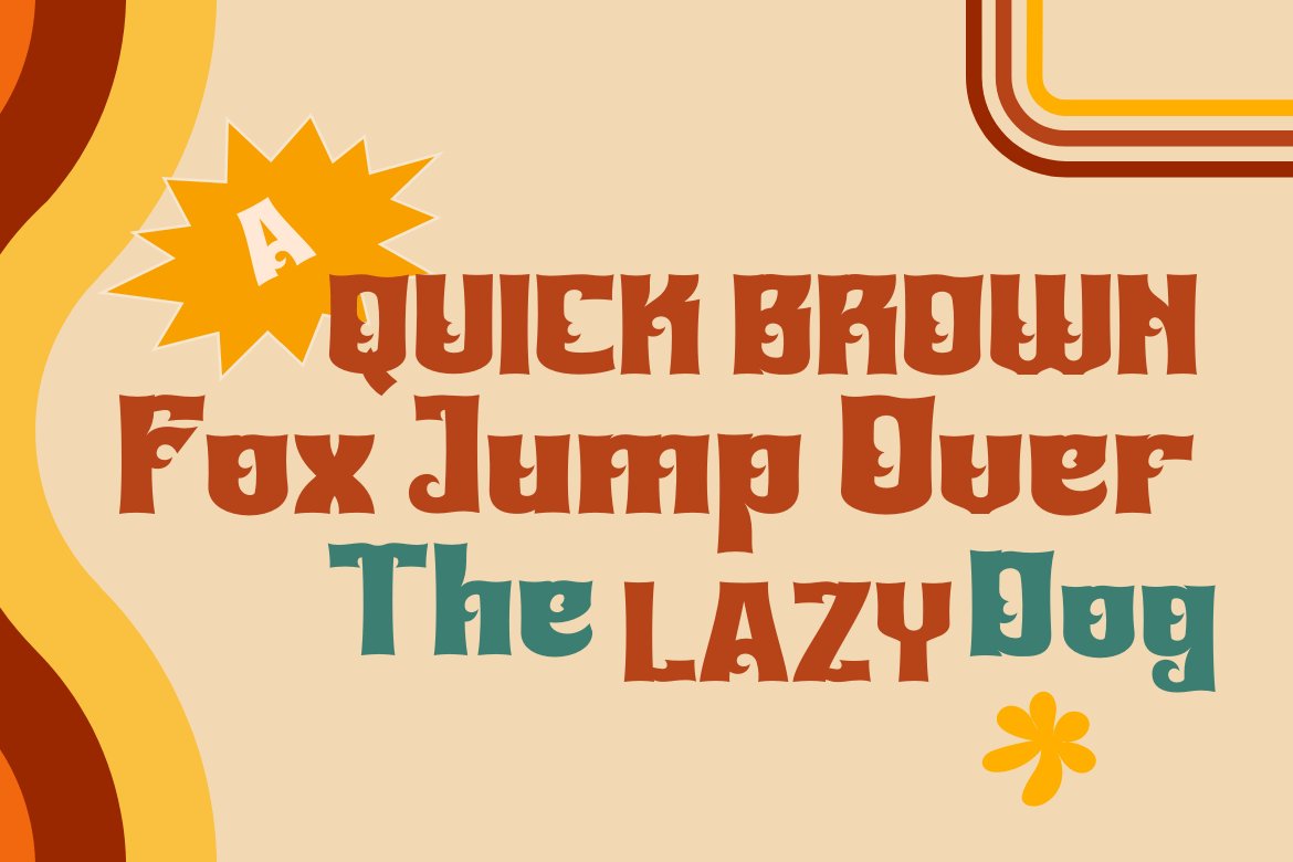 BHEKOF | Groovy Retro Font preview image.