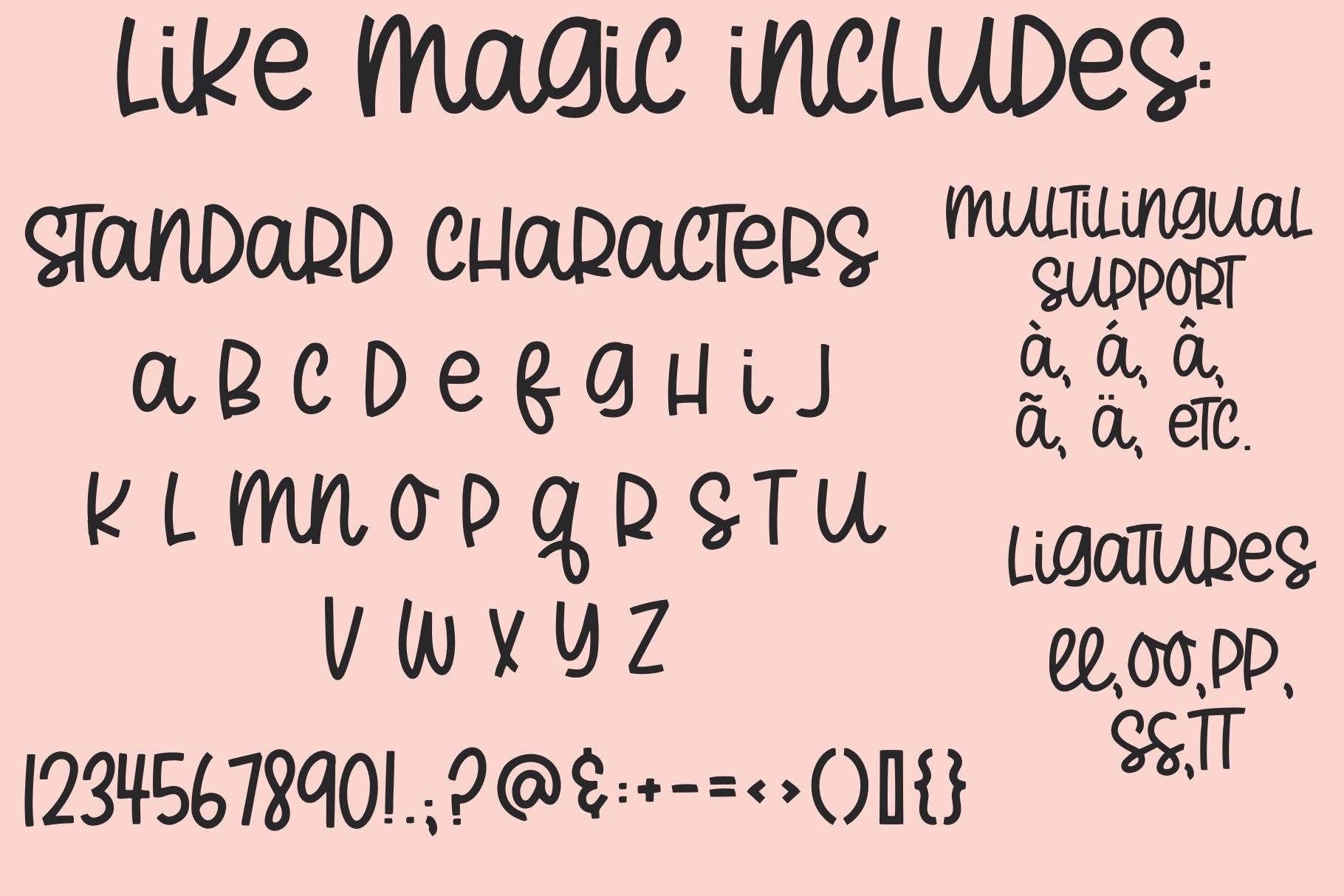 Like Magic, Fun Handwritten Font preview image.