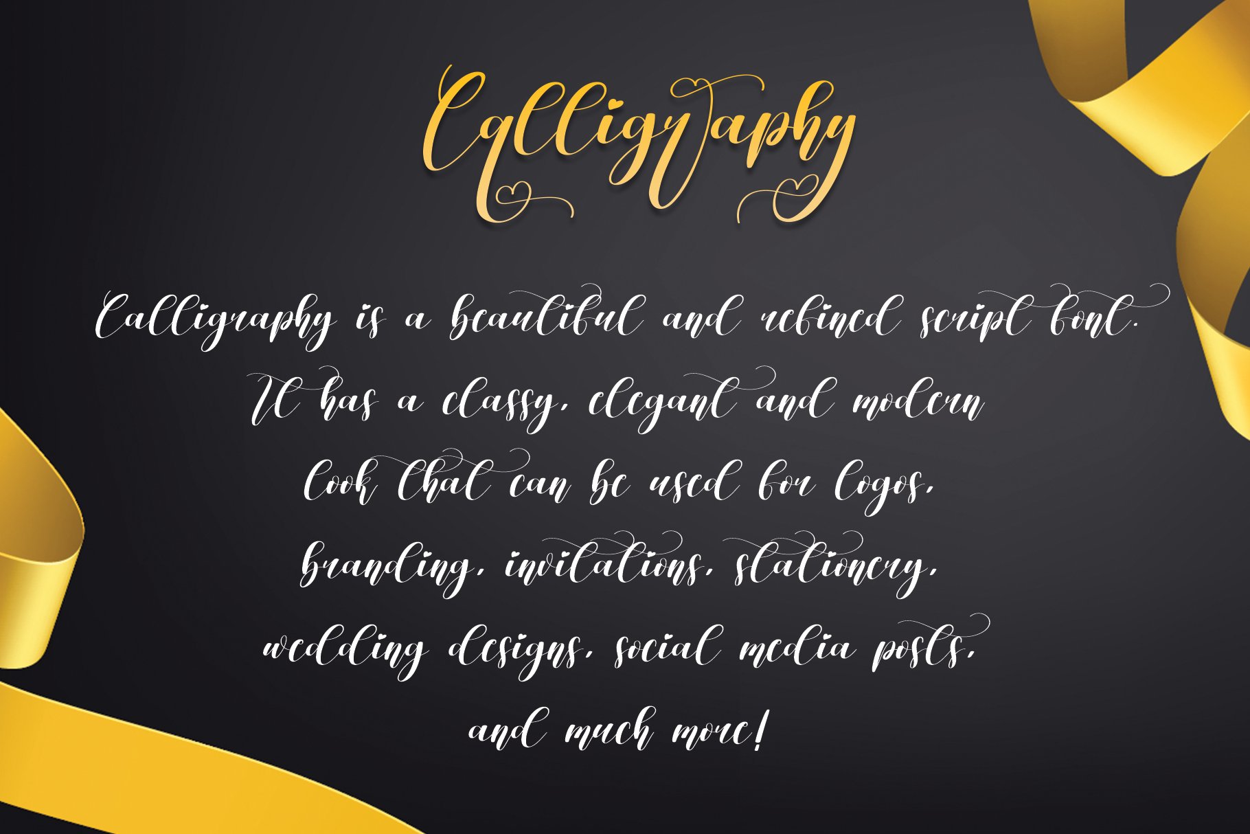 Calligraphy | Script font preview image.