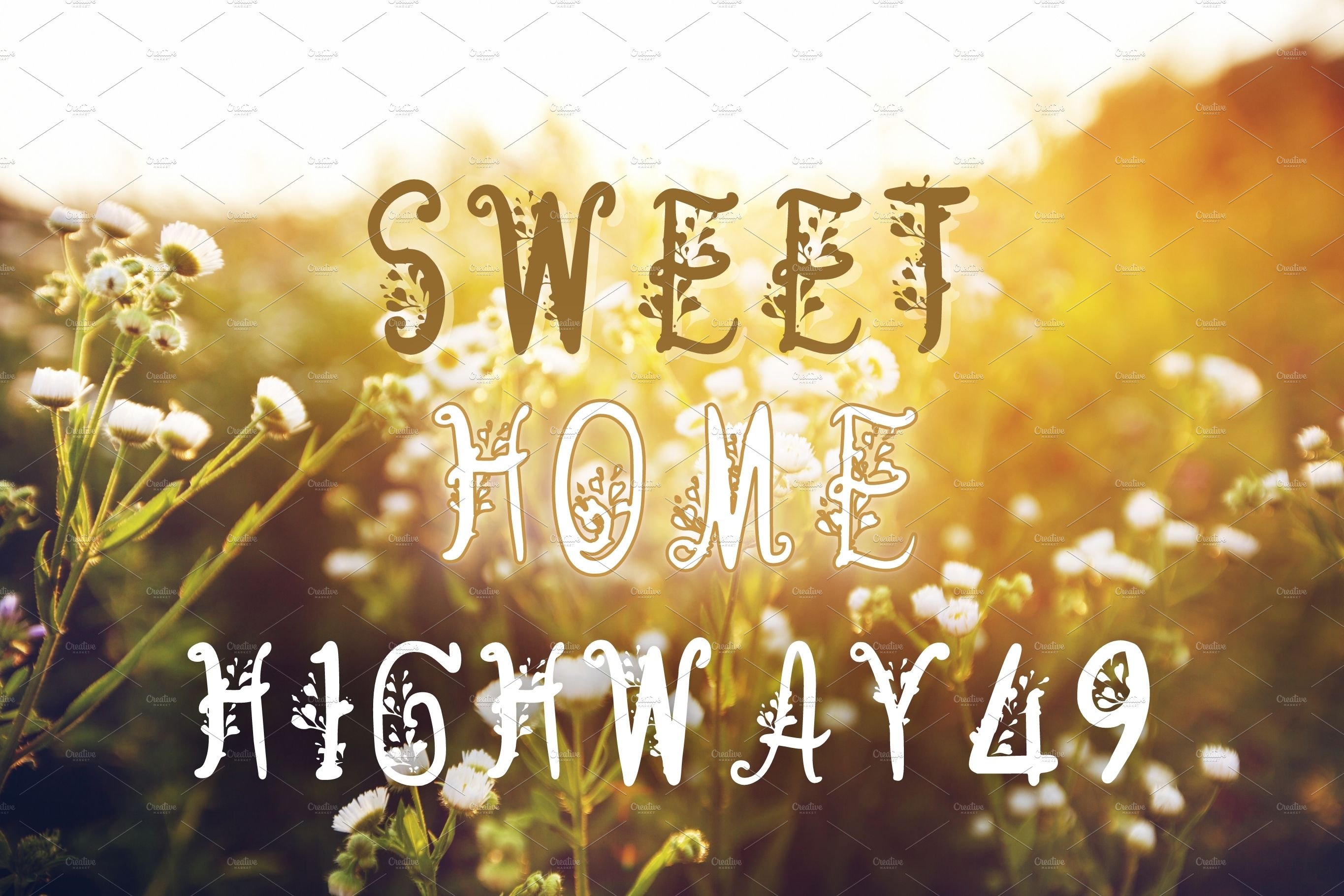 Little Journey font, Wildflower font preview image.
