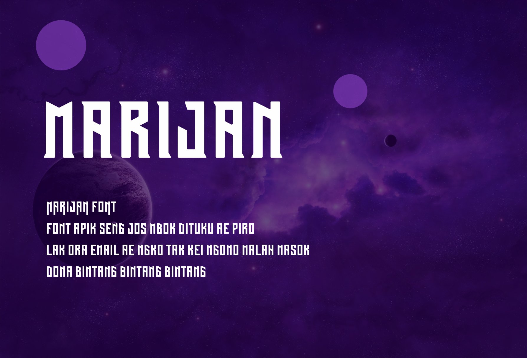 MARIJAN Font preview image.