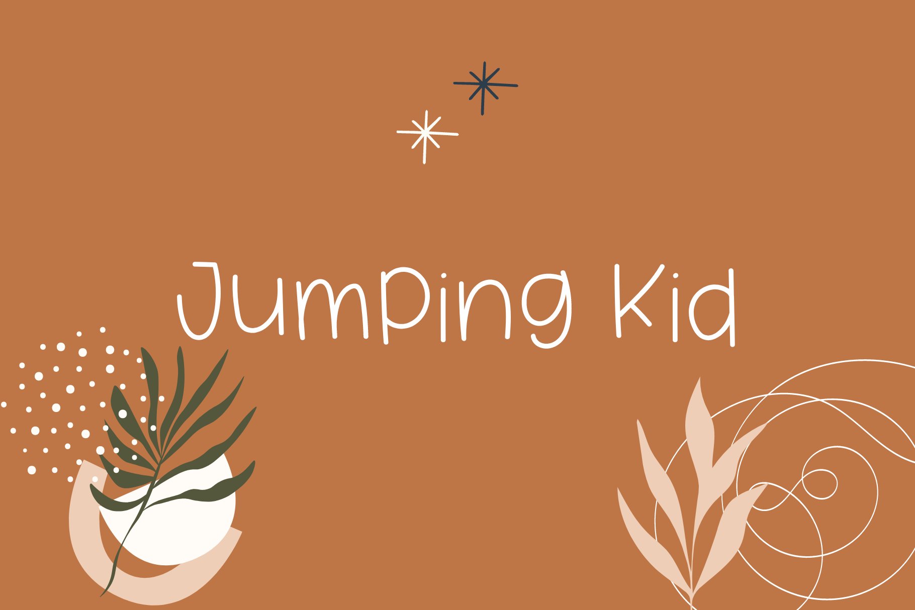 Jumping Kid Quirky Handwritten Font cover image.