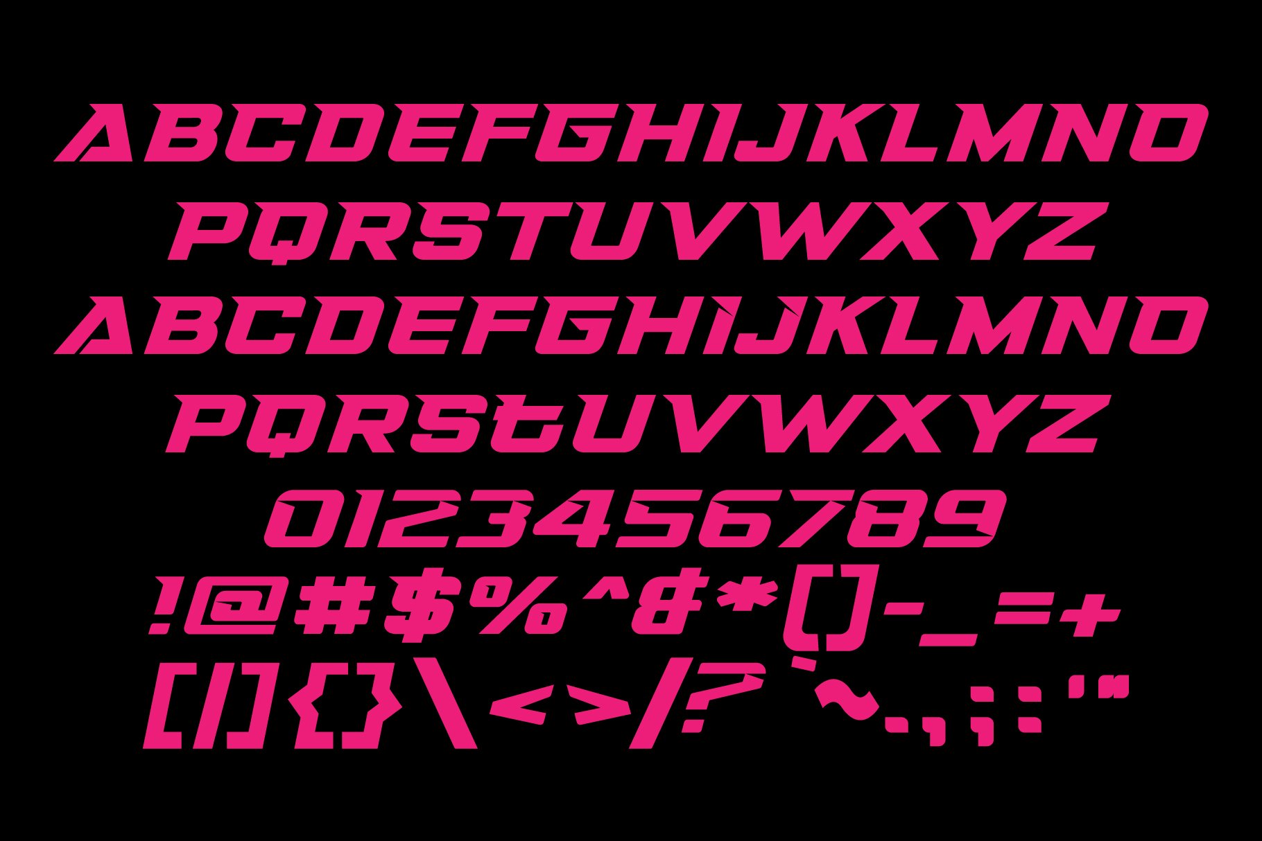 Megaladon - Display Font preview image.